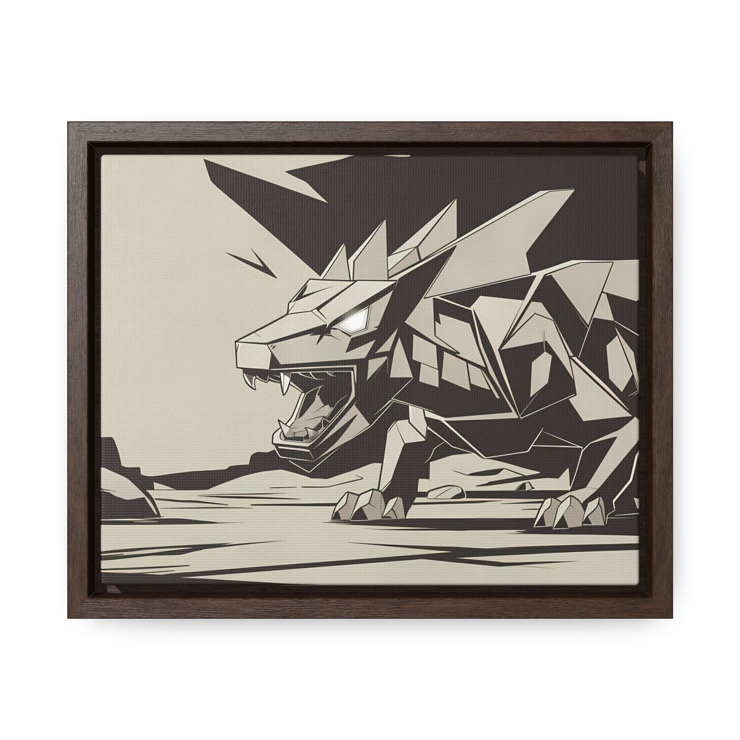 Raging Stone Guardian - Gallery Canvas Wraps, Horizontal Frame