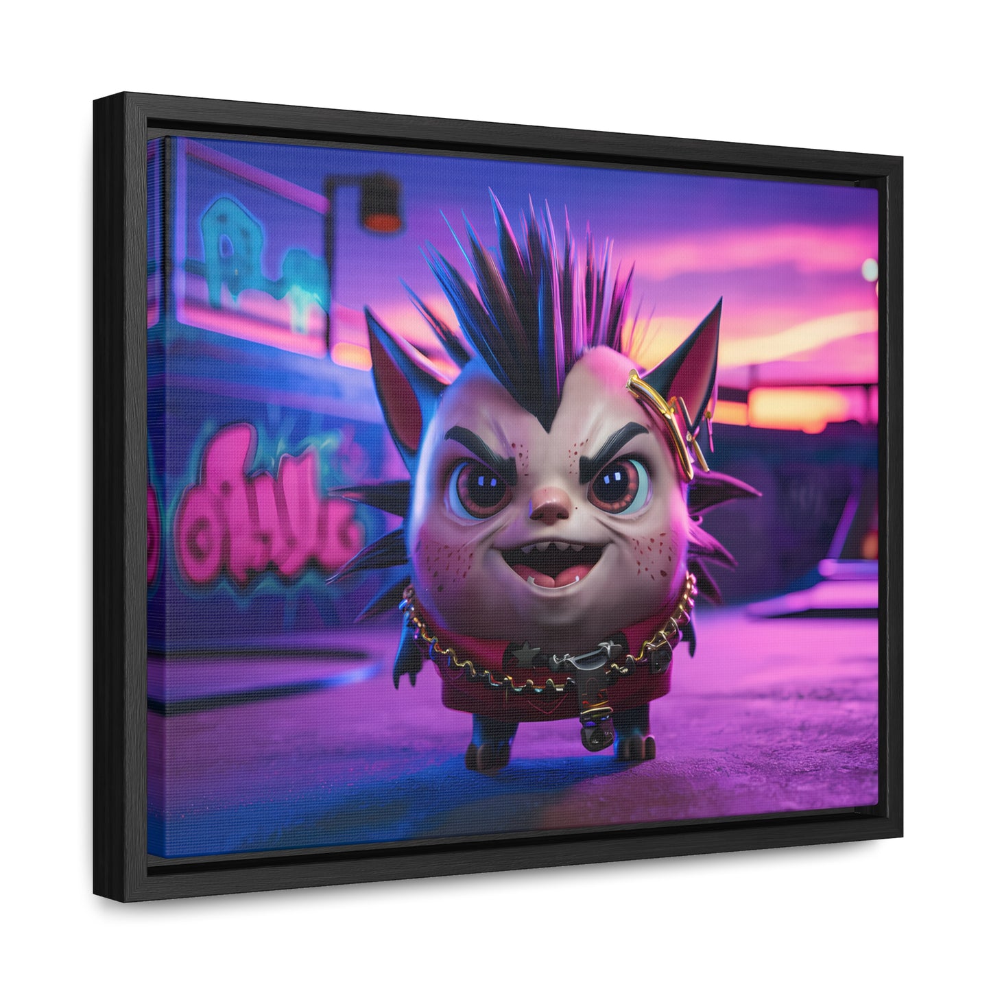 Punk Paws Unleashed - Gallery Canvas Wraps, Horizontal Frame