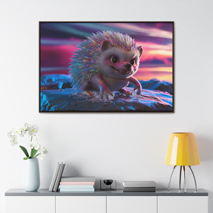 Prismatic Hedgehog at Dusk - Gallery Canvas Wraps, Horizontal Frame