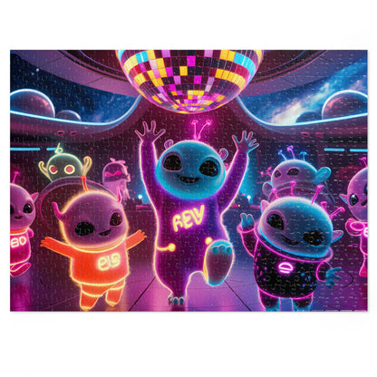 Galactic Neon Dance Party - Jigsaw Puzzle (30, 110, 252, 500,1000-Piece)