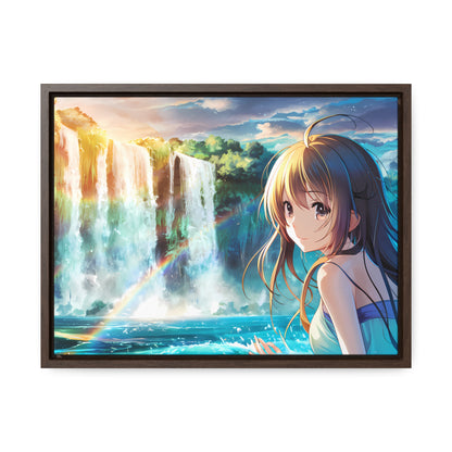 Whispers of the Waterfall - Gallery Canvas Wraps, Horizontal Frame