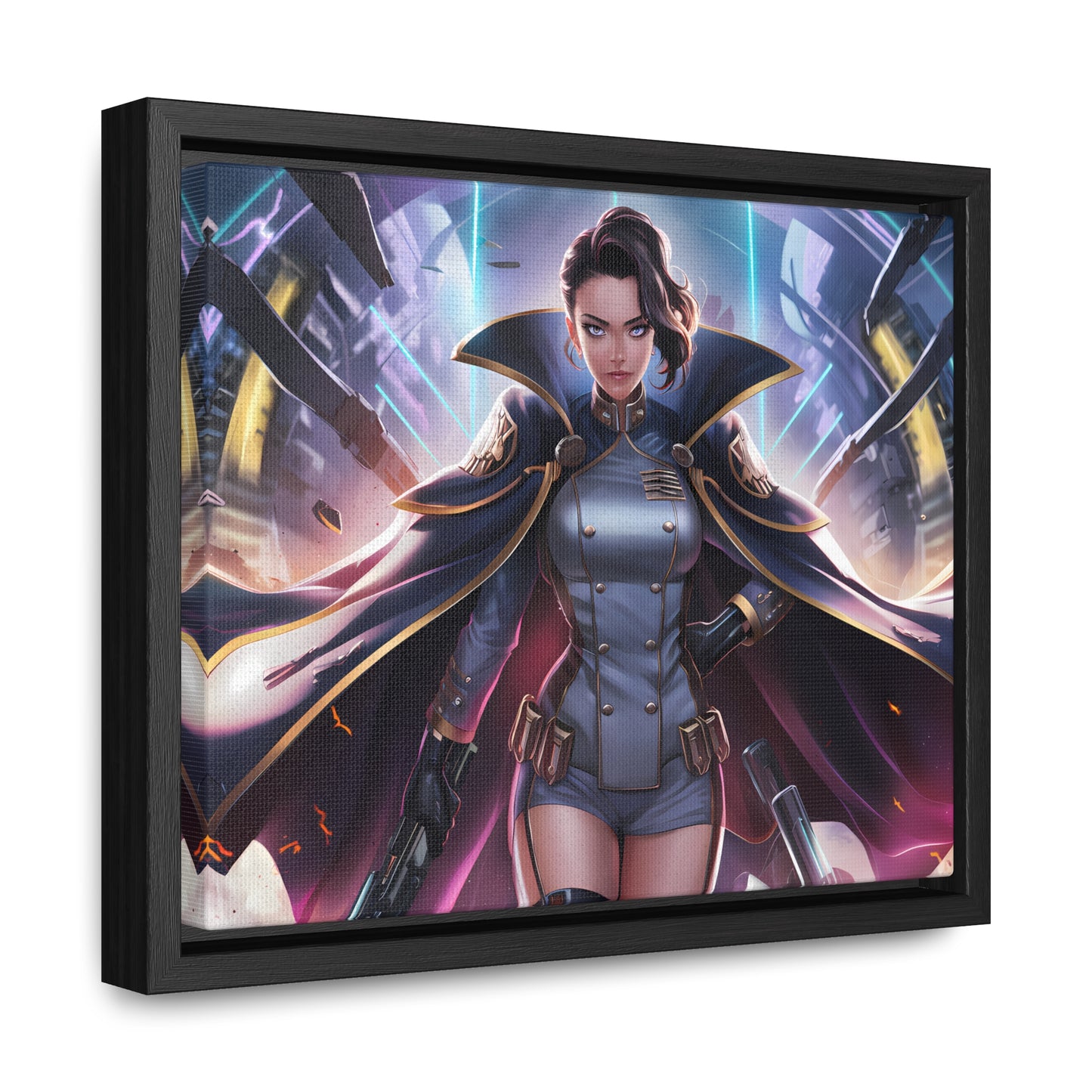 Commander of the Neon Storm - Gallery Canvas Wraps, Horizontal Frame