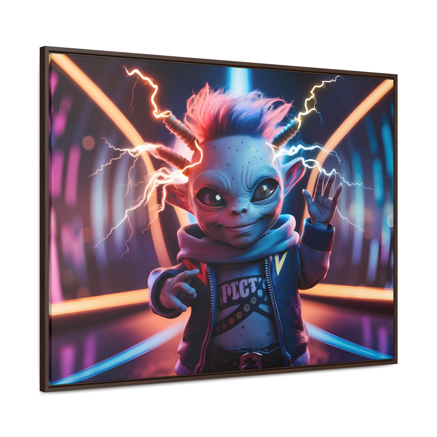 "Neon Spark" - Gallery Canvas Wraps, Horizontal Frame