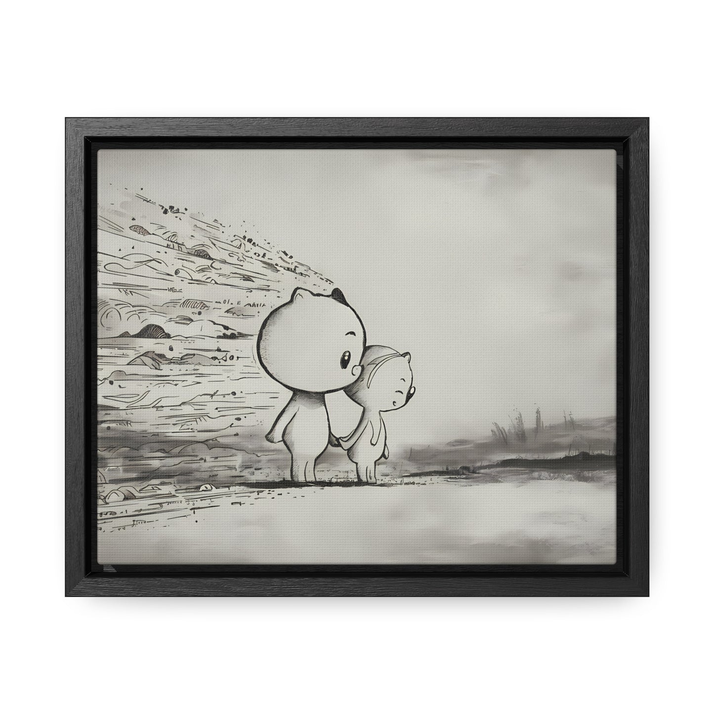 "Together Through the Storm" - Gallery Canvas Wraps, Horizontal Frame