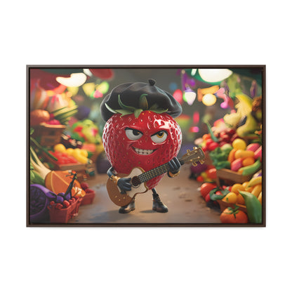 Strawberry Serenade in the Market - Gallery Canvas Wraps, Horizontal Frame