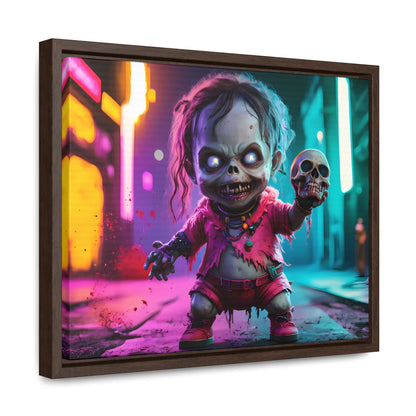 Nightmare in Neon City - Gallery Canvas Wraps, Horizontal Frame