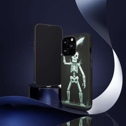 Geometric Skeleton Swordsman - Smartphone Tough Cases