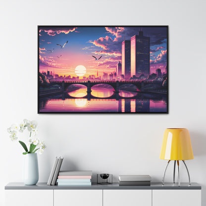 Twilight Reflections - Gallery Canvas Wraps, Horizontal Frame