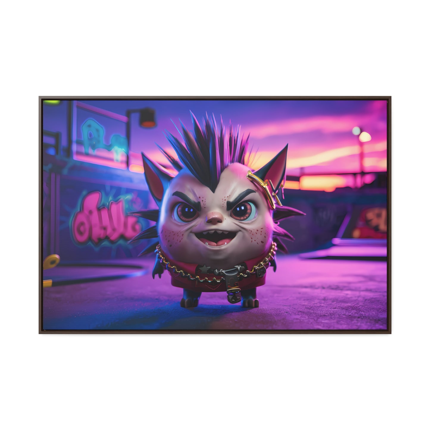 Punk Paws Unleashed - Gallery Canvas Wraps, Horizontal Frame