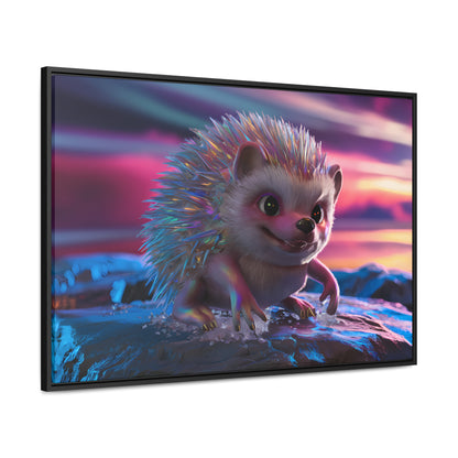 Prismatic Hedgehog at Dusk - Gallery Canvas Wraps, Horizontal Frame