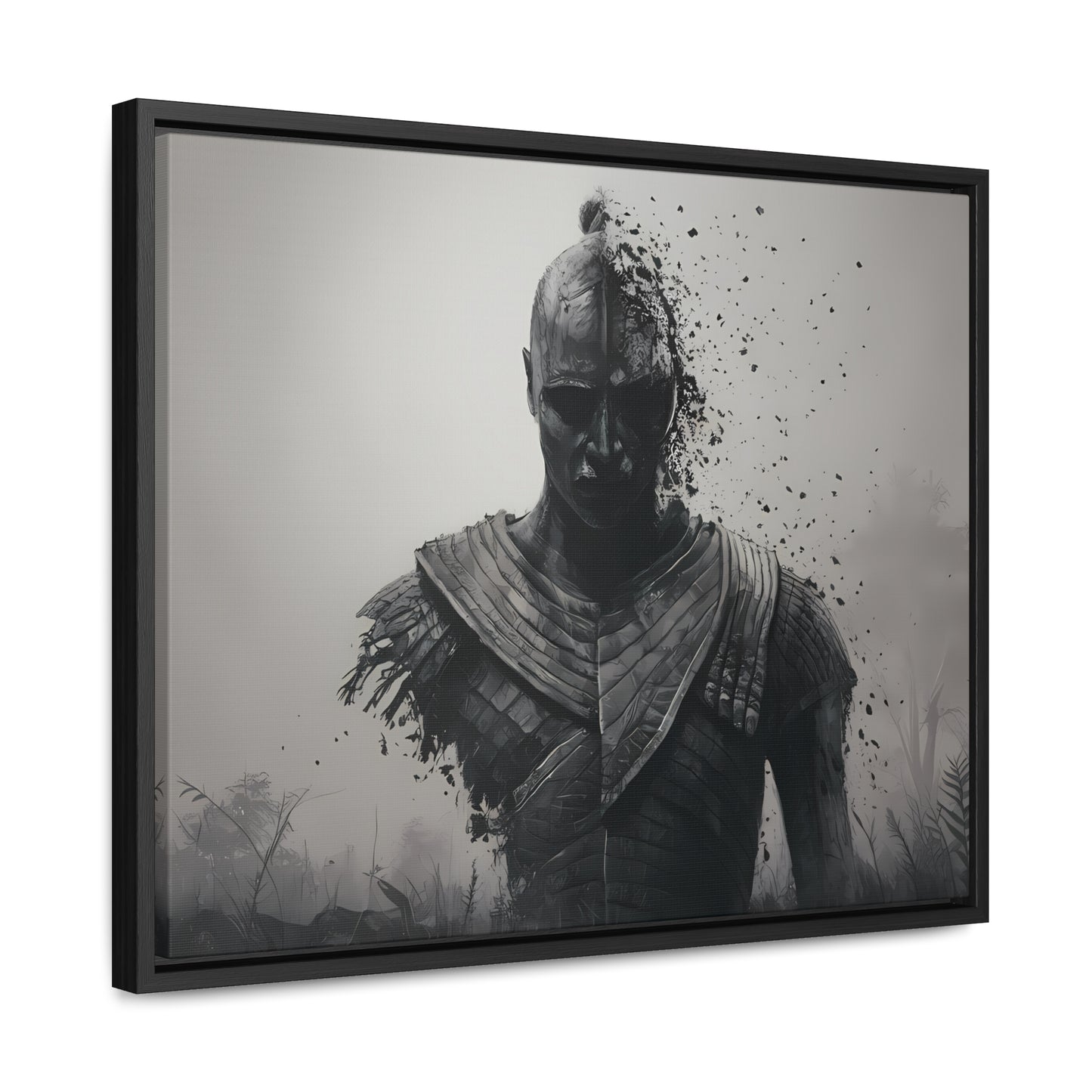 "Fragmented Warrior" - Gallery Canvas Wraps, Horizontal Frame