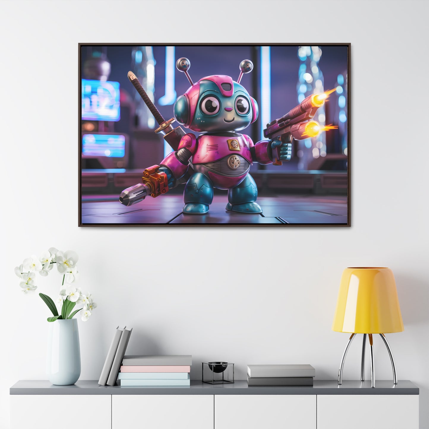 Robo-Samurai Defender - Gallery Canvas Wraps, Horizontal Frame