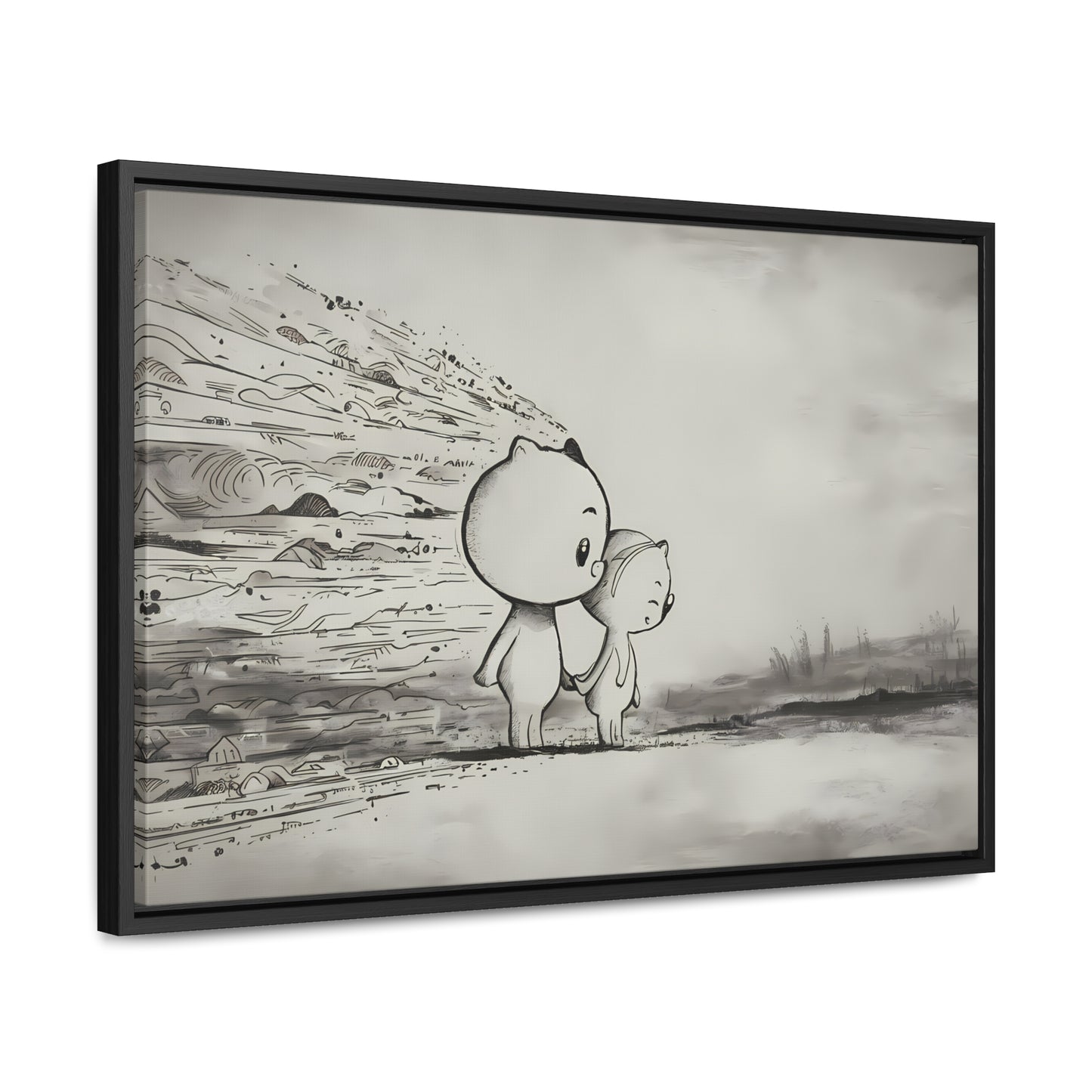 "Together Through the Storm" - Gallery Canvas Wraps, Horizontal Frame