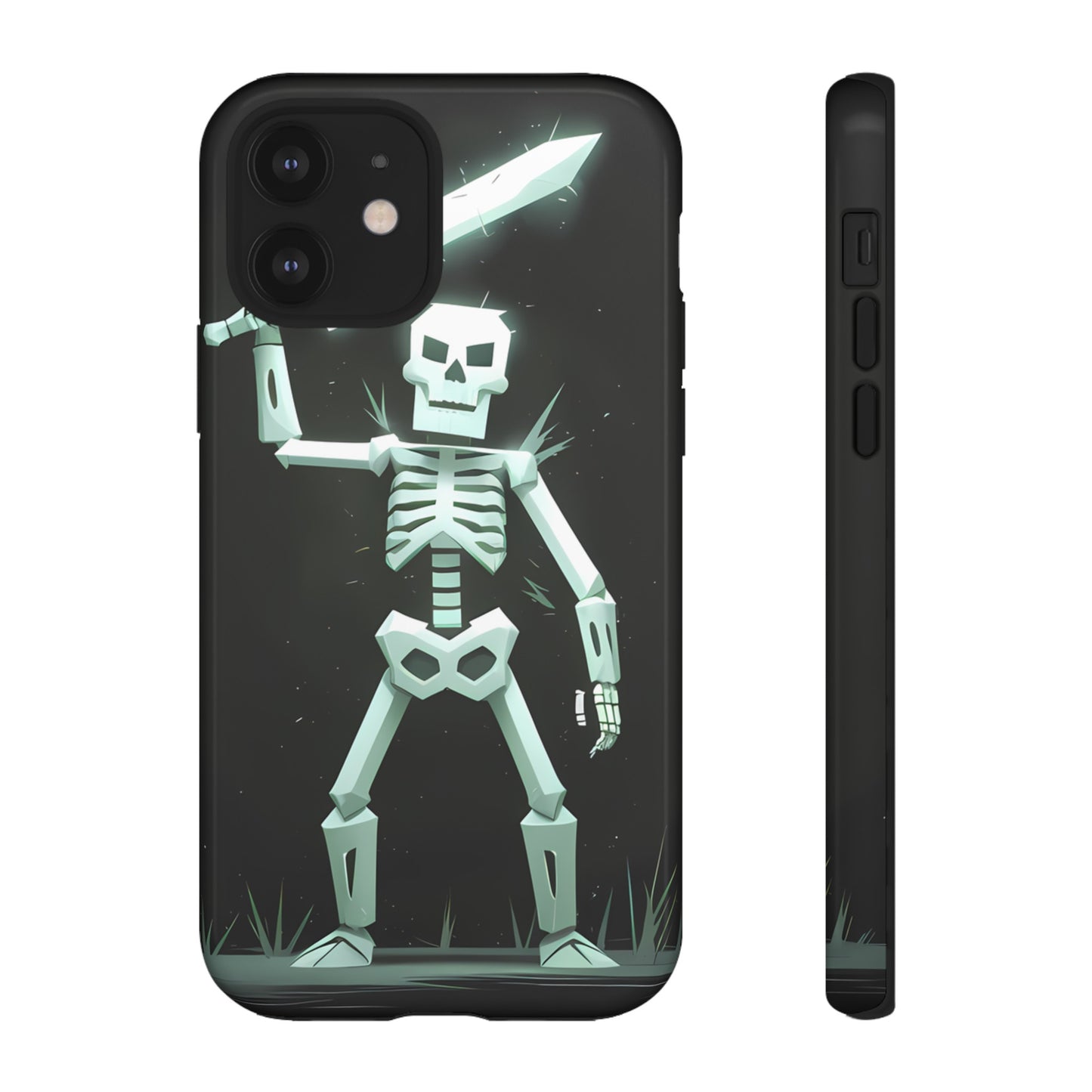 Geometric Skeleton Swordsman - Smartphone Tough Cases