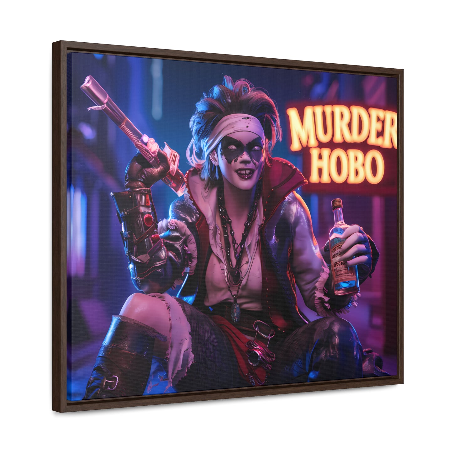 Neon Anarchy - Gallery Canvas Wraps, Horizontal Frame