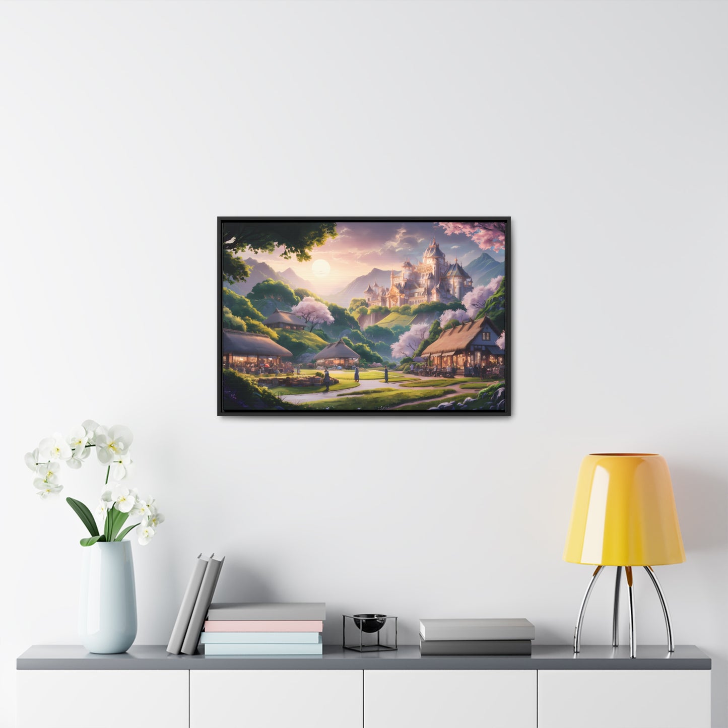 "Whispers of the Twilight Kingdom" - Gallery Canvas Wraps, Horizontal Frame