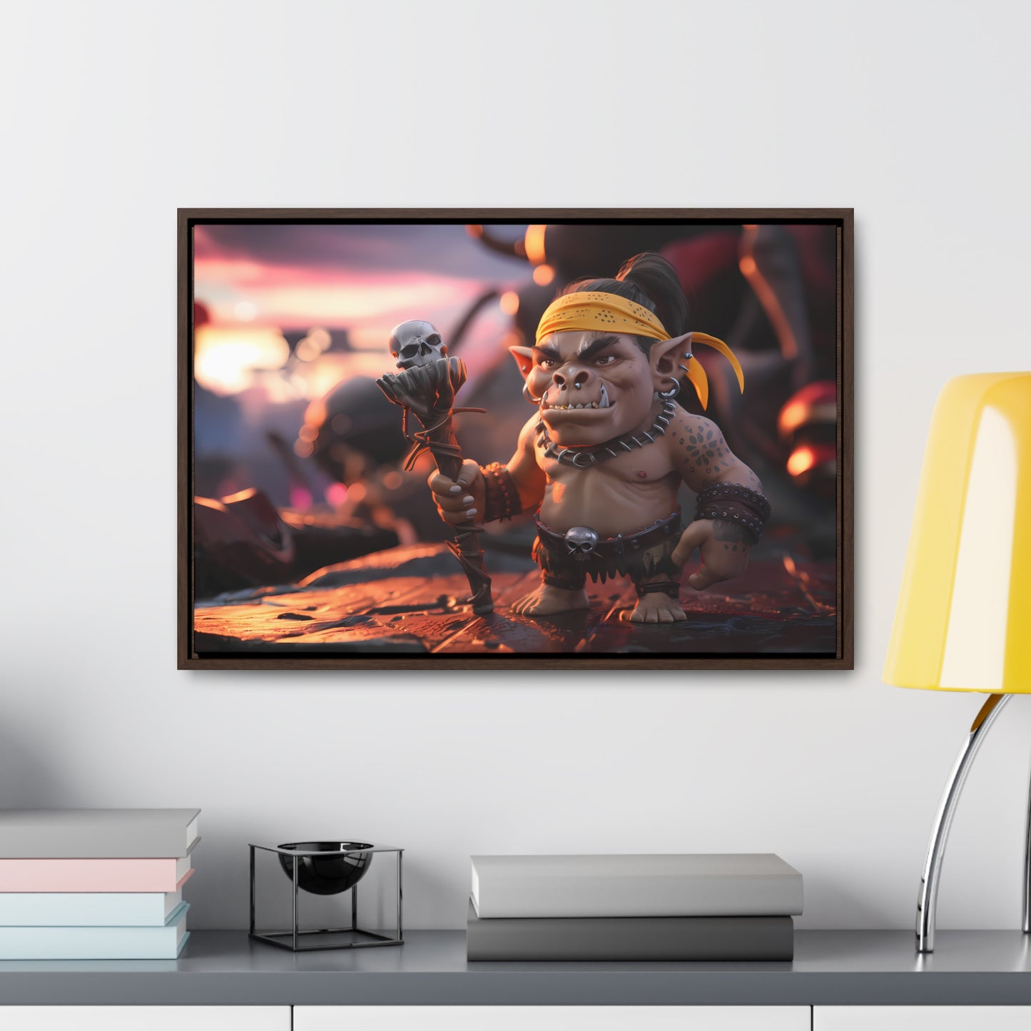 Goblin Warlord at Sunset - Gallery Canvas Wraps, Horizontal Frame