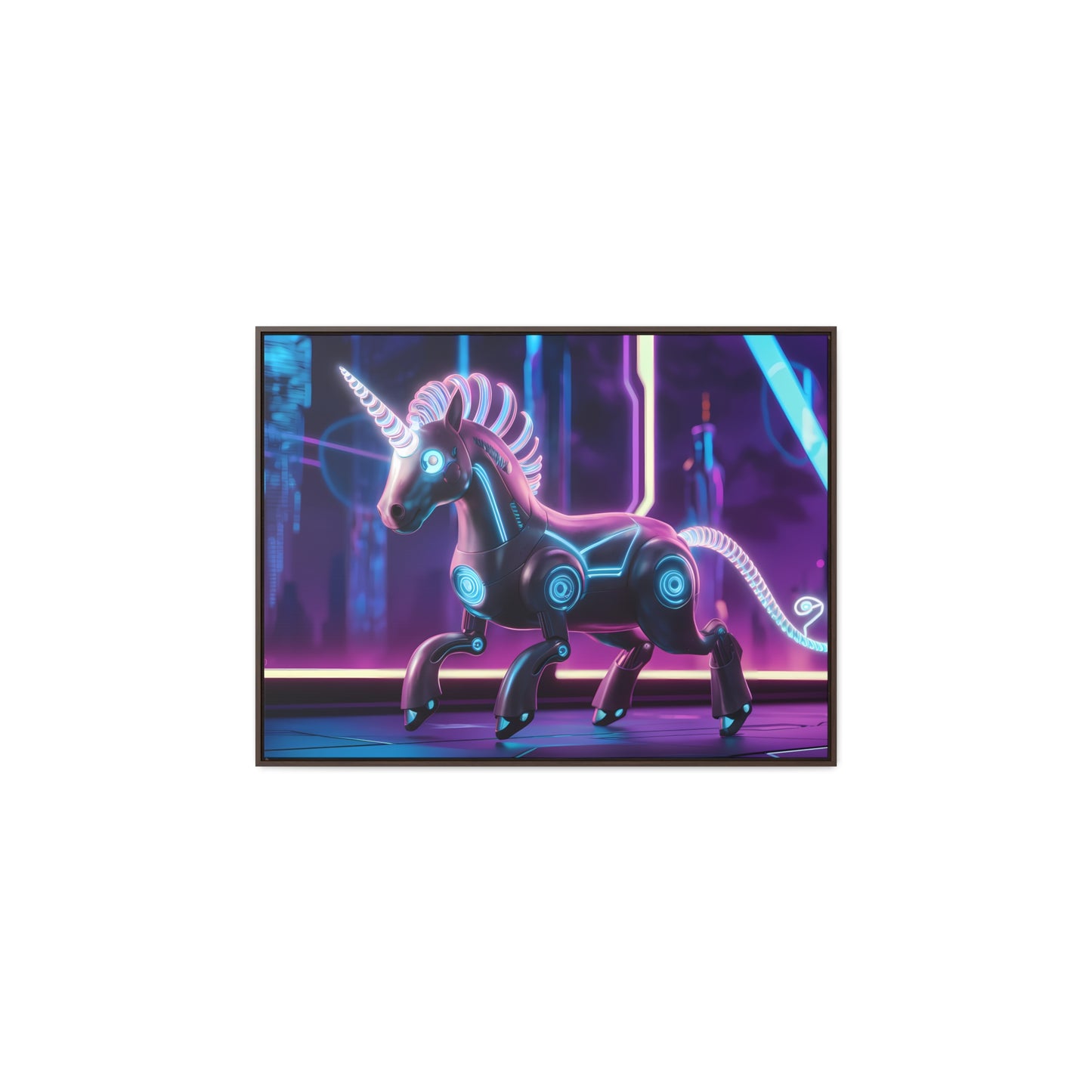 Cybernetic Unicorn - Gallery Canvas Wraps, Horizontal Frame