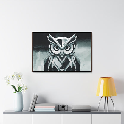 "Geometric Sentinel" - Gallery Canvas Wraps, Horizontal Frame