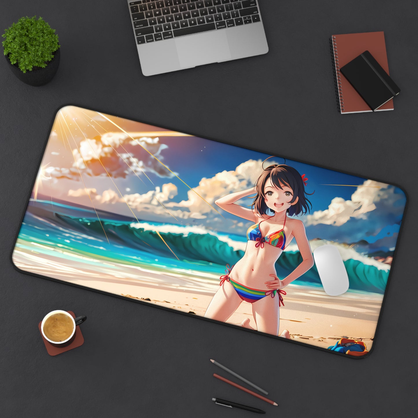 Summer Vibes at the Beach - Desk Mat