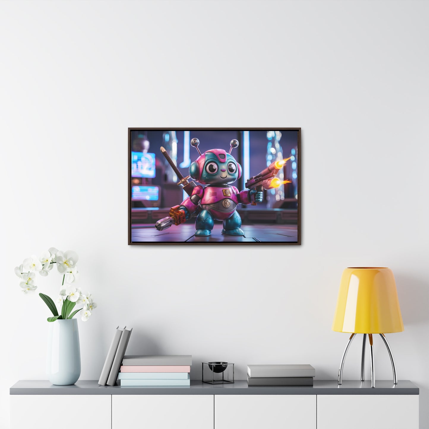 Robo-Samurai Defender - Gallery Canvas Wraps, Horizontal Frame