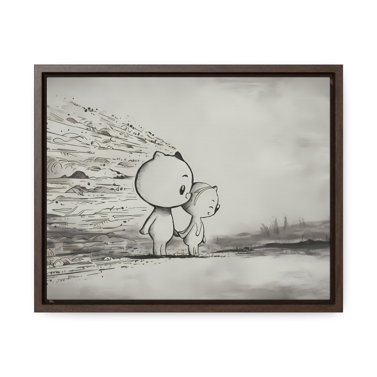 "Together Through the Storm" - Gallery Canvas Wraps, Horizontal Frame