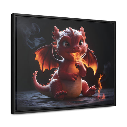 "Baby Dragon's First Flame" - Gallery Canvas Wraps, Horizontal Frame