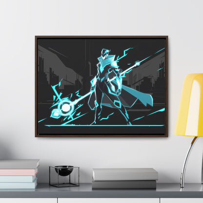 Arbiter of the Neon Void - Gallery Canvas Wraps, Horizontal Frame