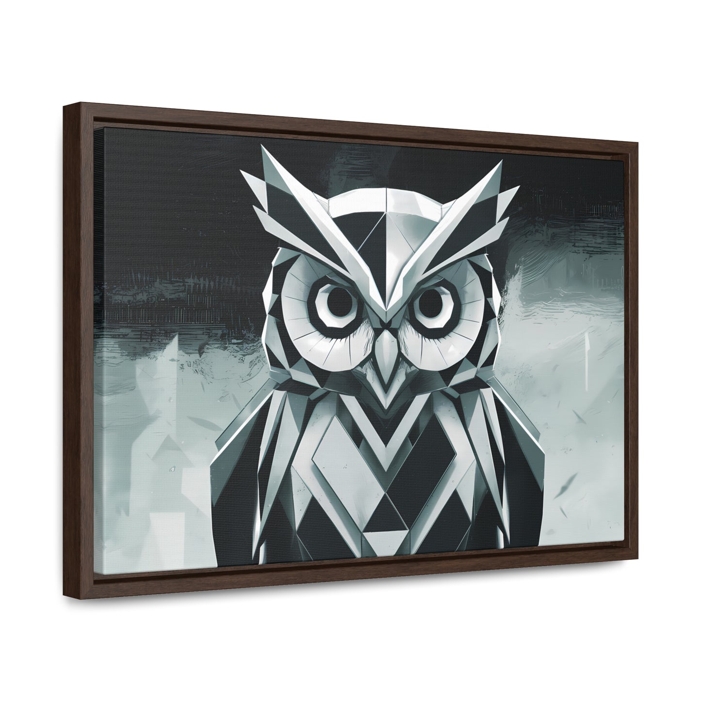 "Geometric Sentinel" - Gallery Canvas Wraps, Horizontal Frame