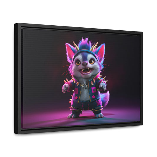 Punk Feline Fury - Gallery Canvas Wraps, Horizontal Frame