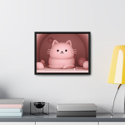 Purrfectly Pink Serenity - Gallery Canvas Wraps, Horizontal Frame