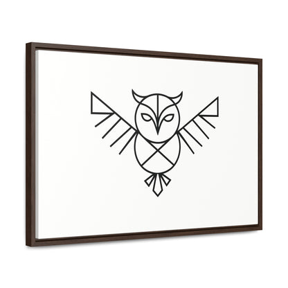 Geometric Owl Symbol - Gallery Canvas Wraps, Horizontal Frame