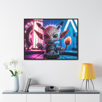 Neon Punk Guardian - Gallery Canvas Wraps, Horizontal Frame