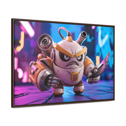 Battle-Ready Robo Warrior - Gallery Canvas Wraps, Horizontal Frame