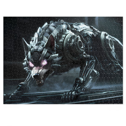 Cybernetic Wolf Sentinel - Jigsaw Puzzle (30, 110, 252, 500,1000-Piece)