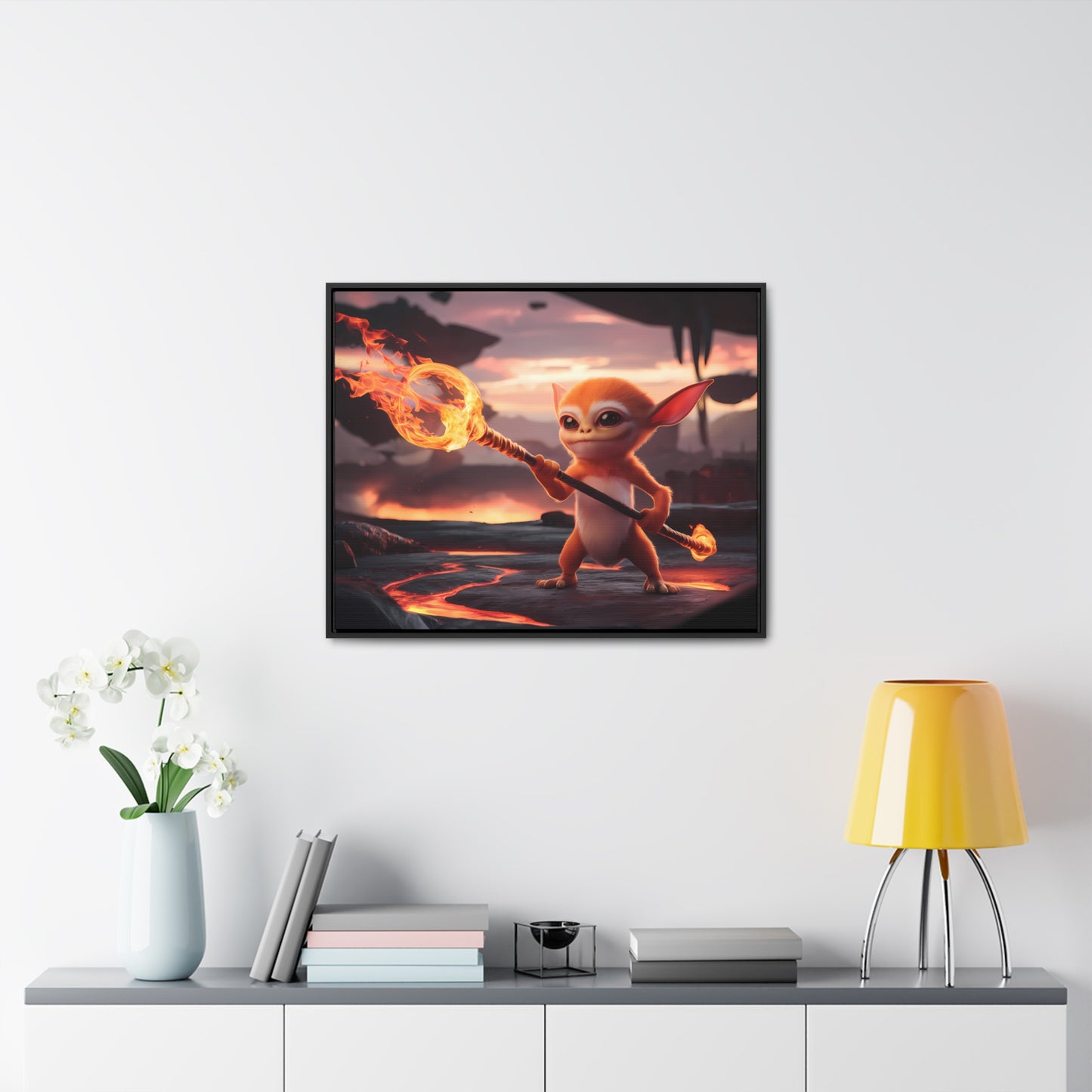 "Guardian of the Flame" - Gallery Canvas Wraps, Horizontal Frame