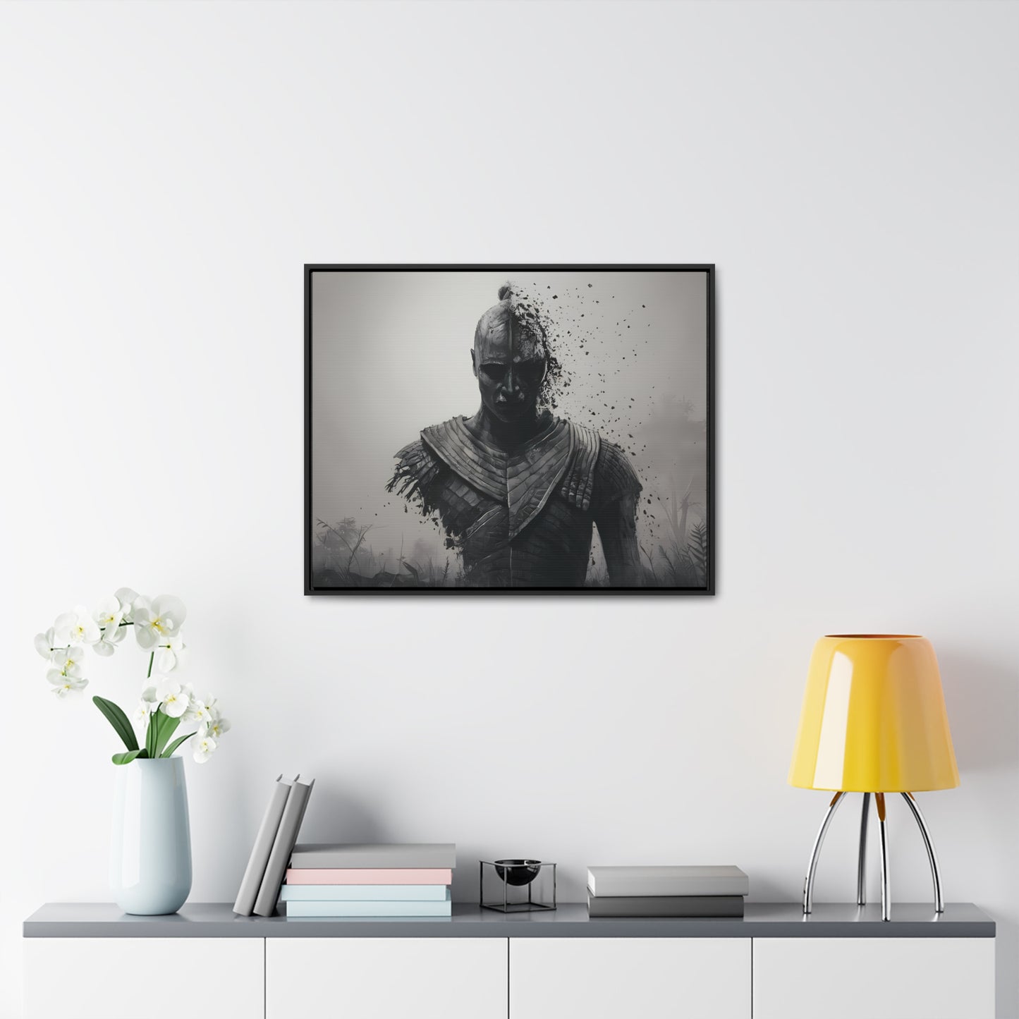 "Fragmented Warrior" - Gallery Canvas Wraps, Horizontal Frame