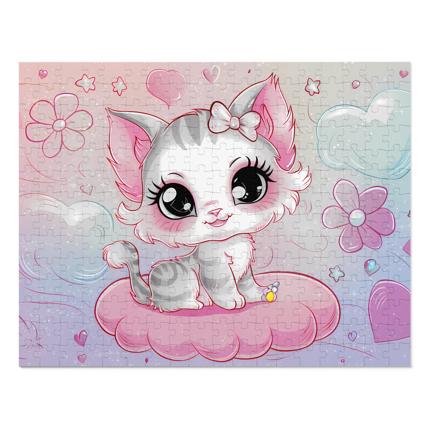 Dreamy Kitten on a Cloud - Jigsaw Puzzle (30, 110, 252, 500,1000-Piece)