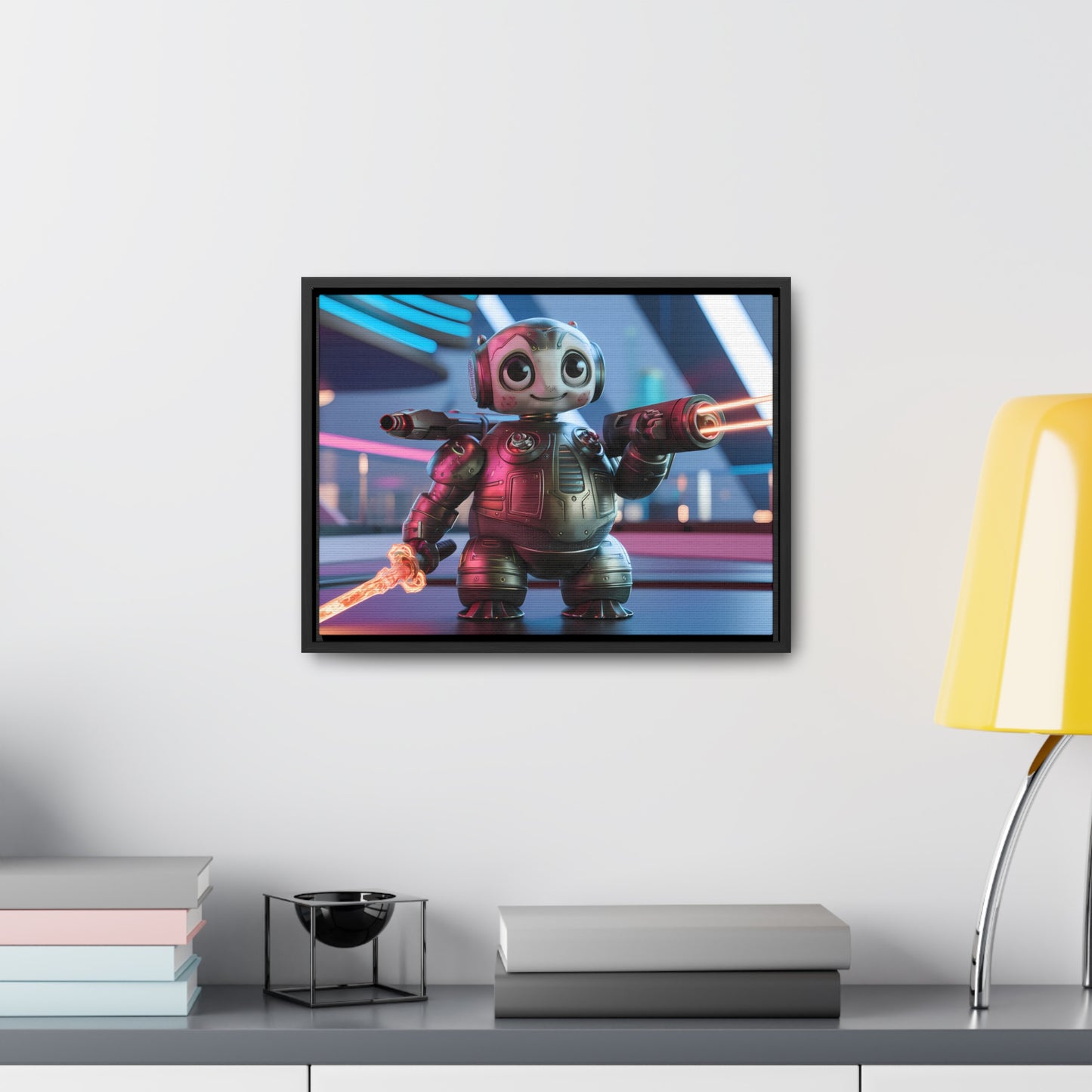 Galactic Guardian Bot - Gallery Canvas Wraps, Horizontal Frame