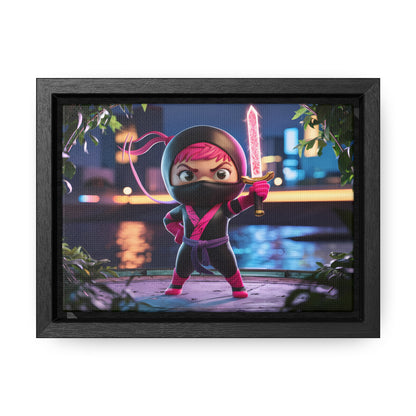 Blade of the Pink Ninja - Gallery Canvas Wraps, Horizontal Frame