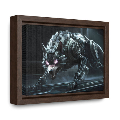 Cybernetic Alpha Wolf - Gallery Canvas Wraps, Horizontal Frame