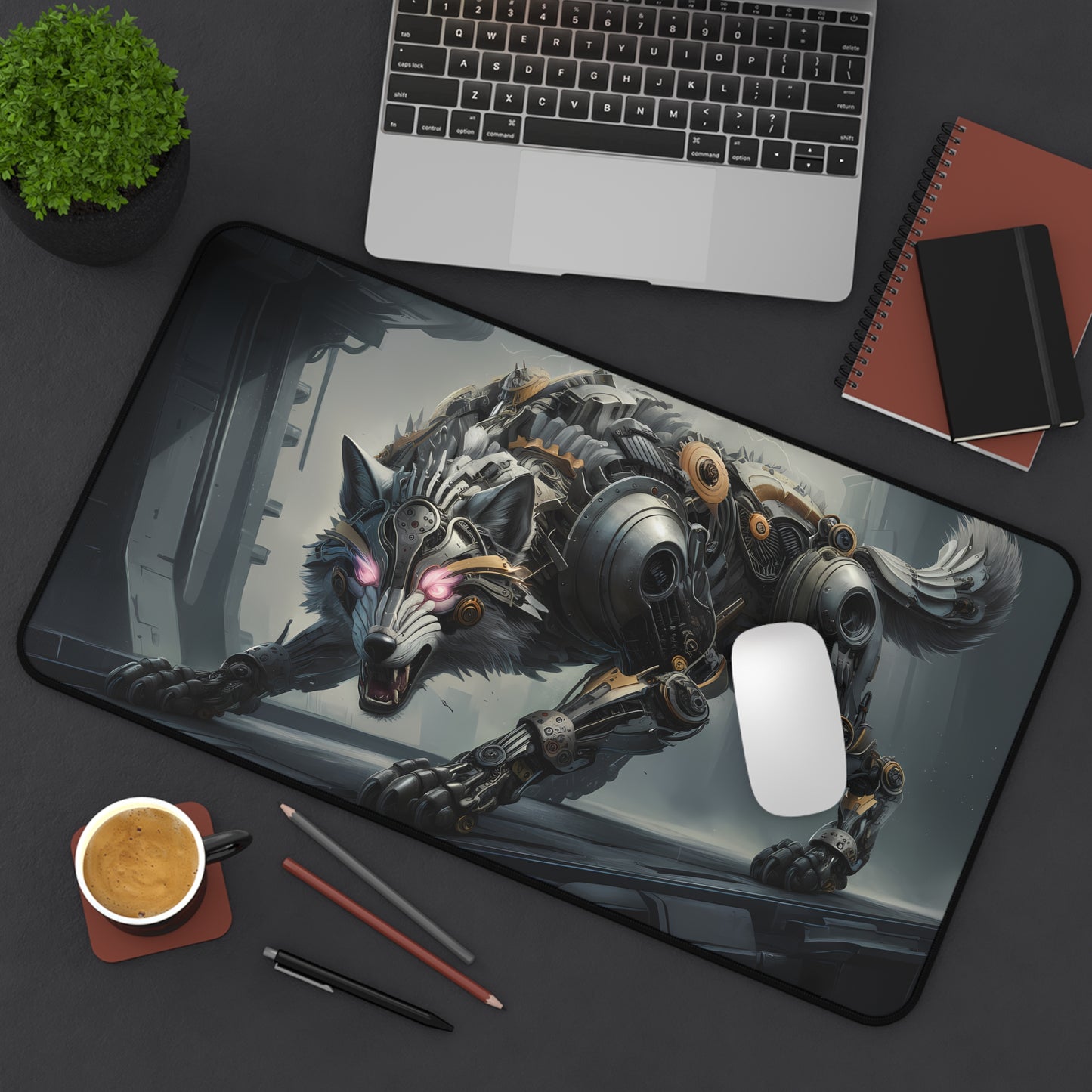 Mecha Wolf - Desk Mat