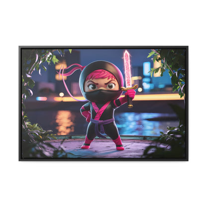 Blade of the Pink Ninja - Gallery Canvas Wraps, Horizontal Frame