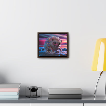 Prismatic Hedgehog at Dusk - Gallery Canvas Wraps, Horizontal Frame