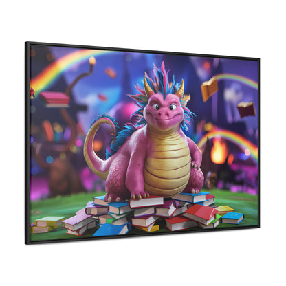 "Guardian of the Magical Library" - Gallery Canvas Wraps, Horizontal Frame