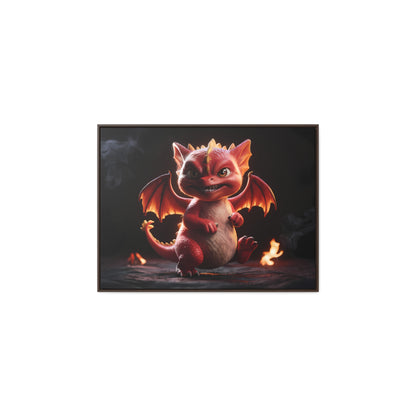 "Fiery Little Guardian" - Gallery Canvas Wraps, Horizontal Frame