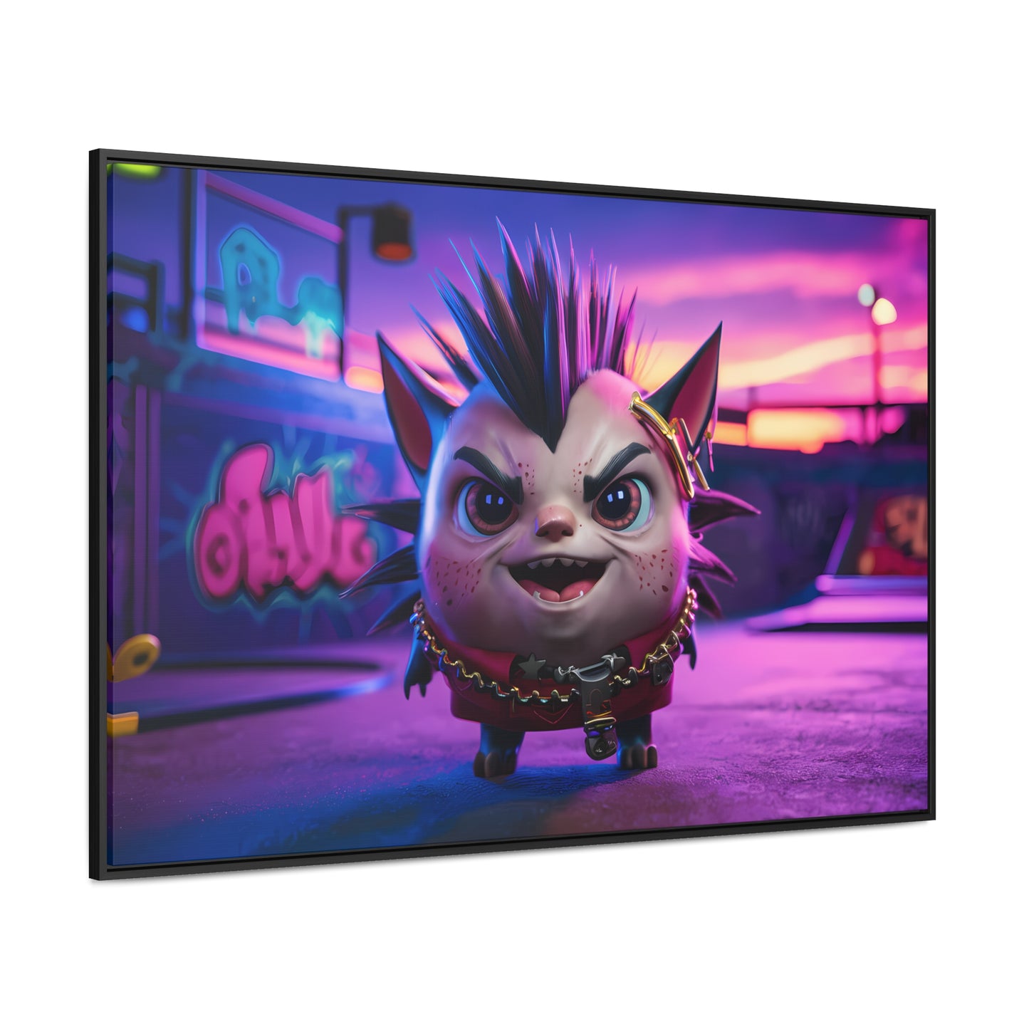 Punk Paws Unleashed - Gallery Canvas Wraps, Horizontal Frame