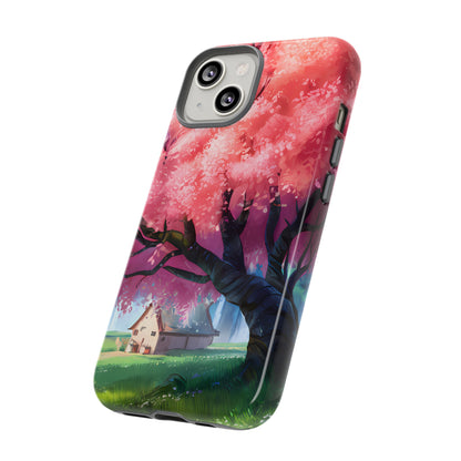 Idyllic Cherry Blossom and a Hut - Smartphone Tough Cases