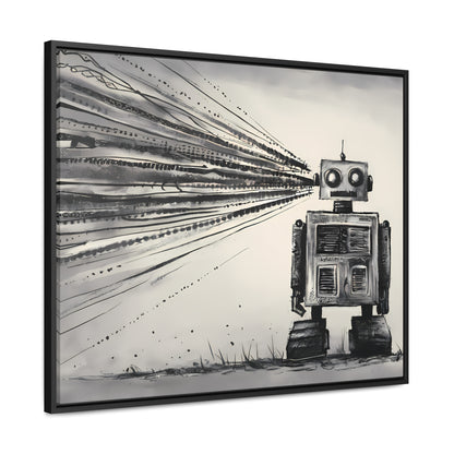 Echoes of the Machine Mind - Gallery Canvas Wraps, Horizontal Frame