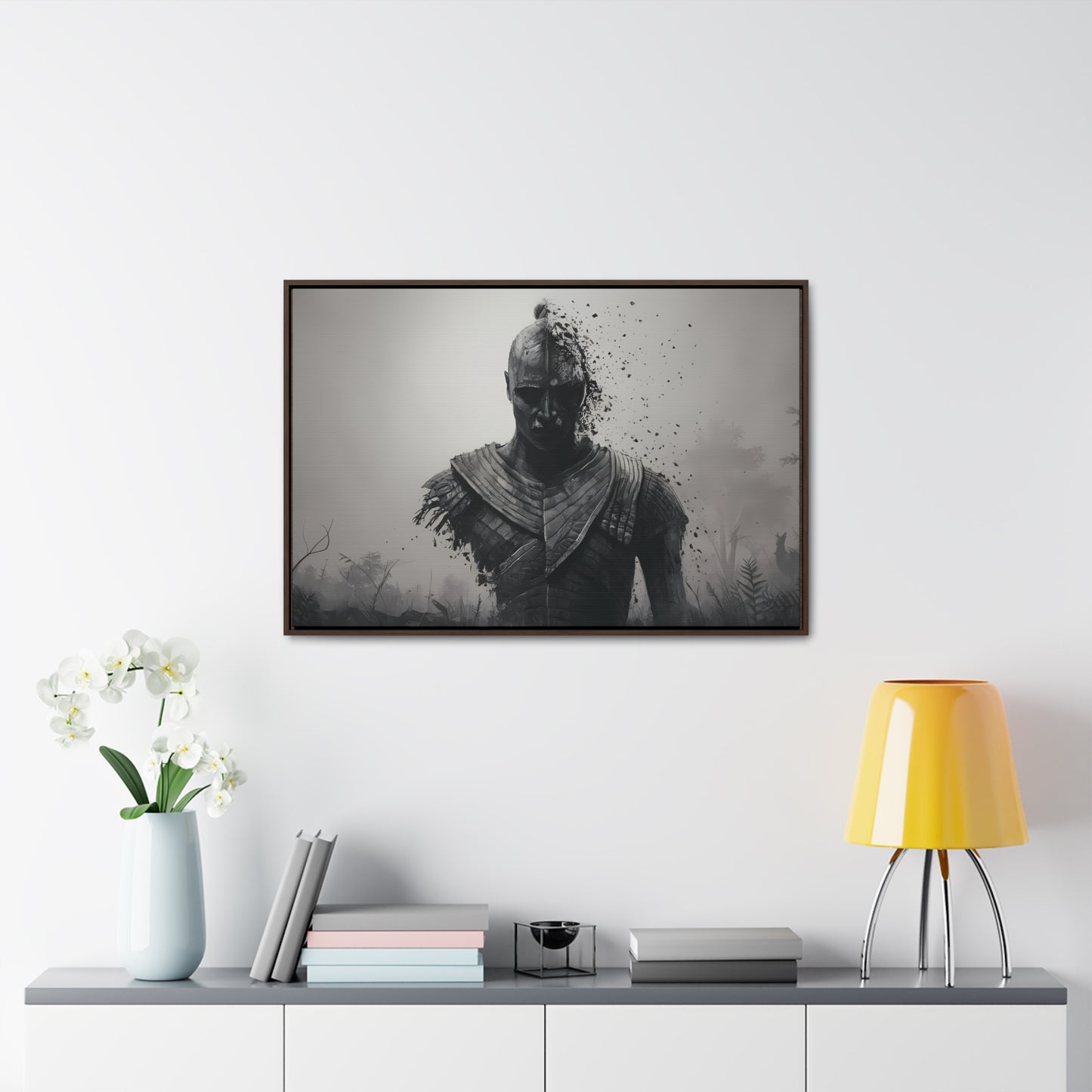 "Fragmented Warrior" - Gallery Canvas Wraps, Horizontal Frame